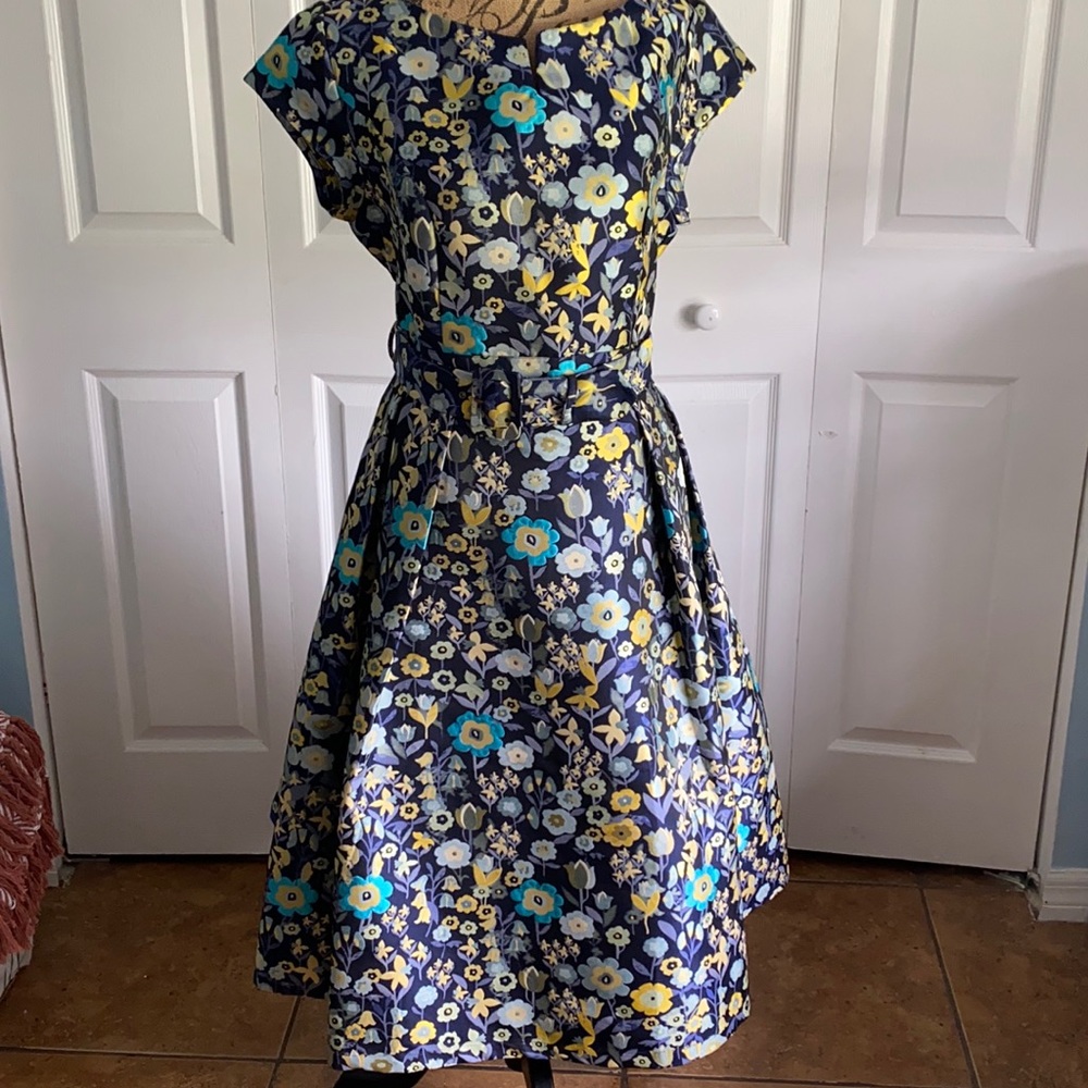 Floral Jacquard Dress